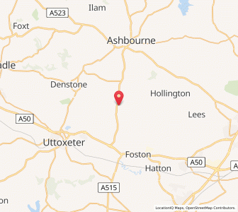 Map of Great Cubley, EnglandEngland