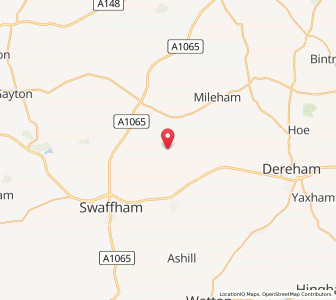 Map of Great Dunham, EnglandEngland