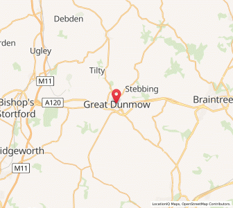 Map of Great Dunmow, EnglandEngland