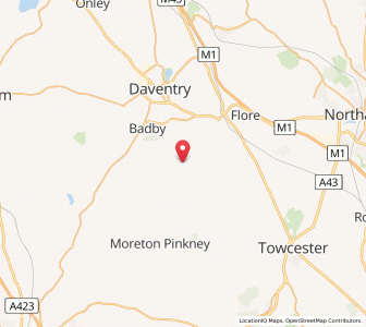 Map of Great Everdon, EnglandEngland