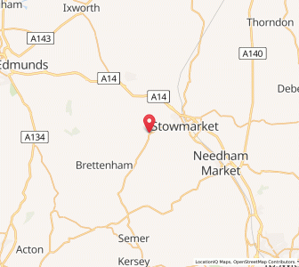 Map of Great Finborough, EnglandEngland