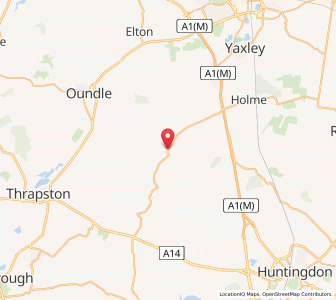 Map of Great Gidding, EnglandEngland