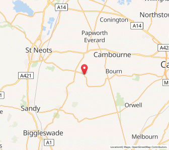 Map of Great Gransden, EnglandEngland