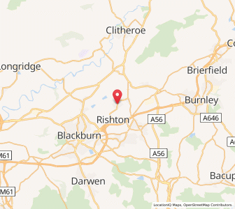 Map of Great Harwood, EnglandEngland