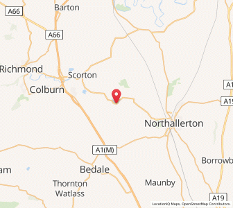 Map of Great Langton, EnglandEngland