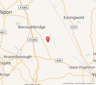 Map of Great Ouseburn, EnglandEngland