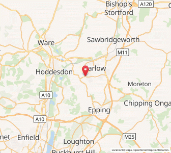 Map of Great Parndon, EnglandEngland