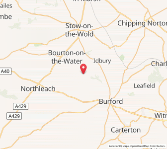 Map of Great Rissington, EnglandEngland