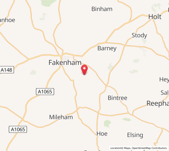 Map of Great Ryburgh, EnglandEngland