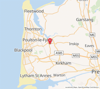 Map of Great Singleton, EnglandEngland