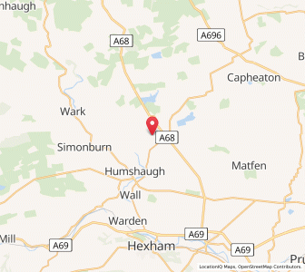 Map of Great Swinburn, EnglandEngland