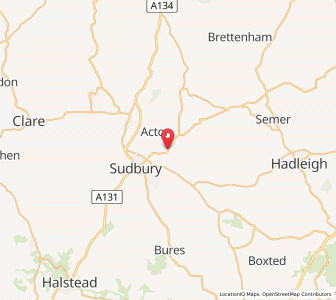 Map of Great Waldingfield, EnglandEngland