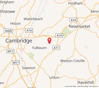 Map of Great Wilbraham, EnglandEngland