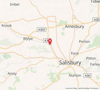 Map of Great Wishford, EnglandEngland