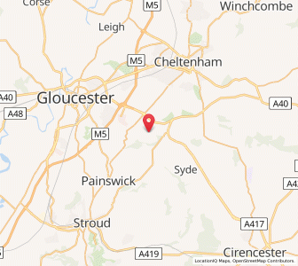 Map of Great Witcombe, EnglandEngland