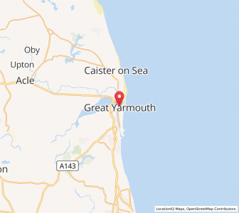 Map of Great Yarmouth, EnglandEngland