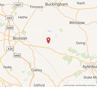Map of Grendon Underwood, EnglandEngland