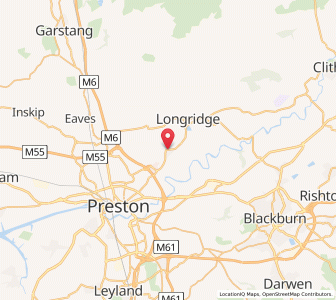 Map of Grimsargh, EnglandEngland