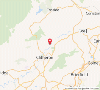 Map of Grindleton, EnglandEngland