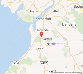 Map of Groeslon, WalesWales