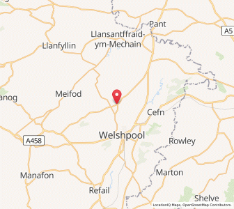 Map of Guilsfield, WalesWales