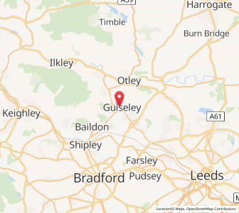 Map of Guiseley, EnglandEngland