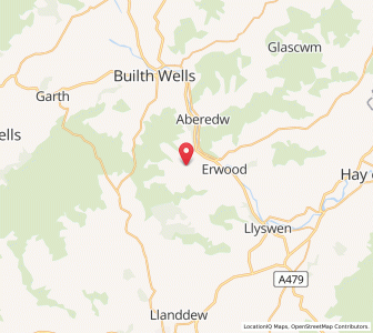 Map of Gwenddwr, WalesWales