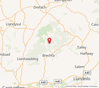 Map of Gwernogle, WalesWales