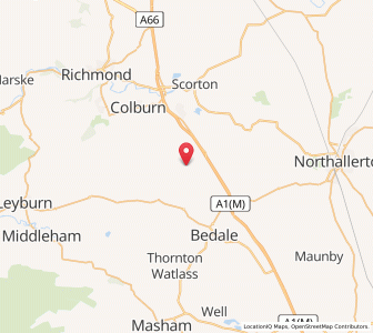 Map of Hackforth, EnglandEngland