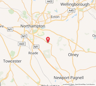 Map of Hackleton, EnglandEngland