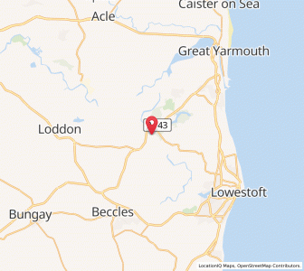 Map of Haddiscoe, EnglandEngland