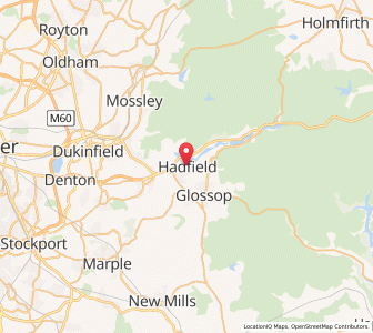 Map of Hadfield, EnglandEngland