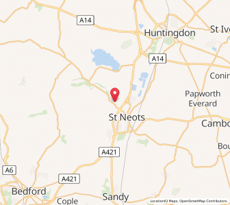 Map of Hail Weston, EnglandEngland