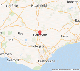 Map of Hailsham, EnglandEngland