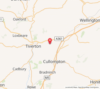 Map of Halberton, EnglandEngland
