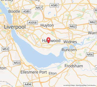 Map of Halewood, EnglandEngland