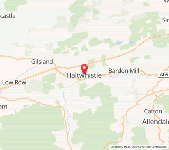 Map of Haltwhistle, EnglandEngland