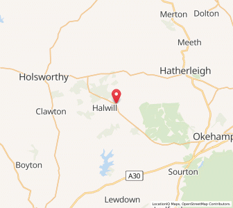 Map of Halwill, EnglandEngland