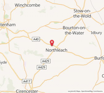 Map of Hampnett, EnglandEngland