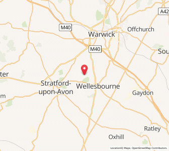 Map of Hampton Lucy, EnglandEngland