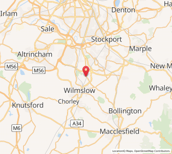Map of Handforth, EnglandEngland
