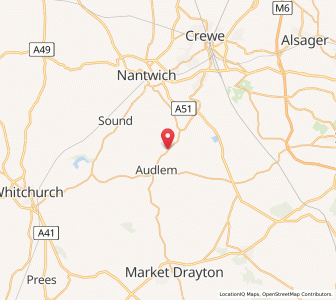 Map of Hankelow, EnglandEngland