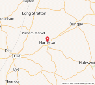 Map of Harleston, EnglandEngland