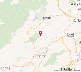 Map of Harrop Fold, EnglandEngland