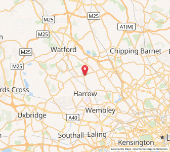 Map of Harrow Weald, EnglandEngland