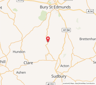 Map of Hartest, EnglandEngland