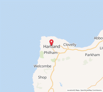 Map of Hartland, EnglandEngland