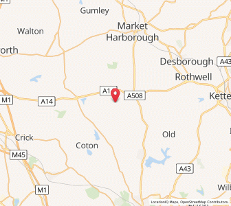 Map of Haselbech, EnglandEngland