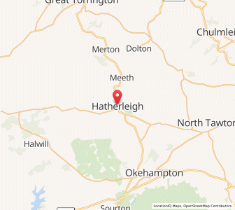 Map of Hatherleigh, EnglandEngland