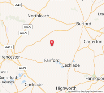 Map of Hatherop, EnglandEngland